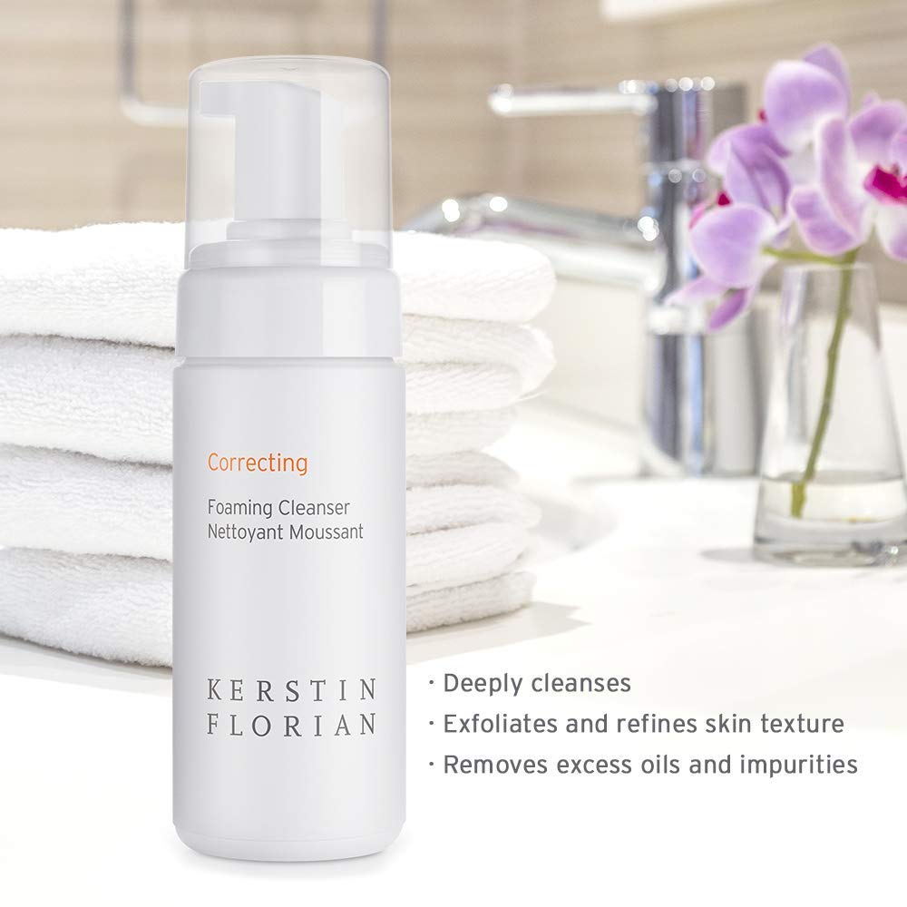 Kerstin Florian Correcting Foaming Cleanser | Salicylic Acid & BHA Deep Cleansing Face Wash for Oily Skin | 3.4 fl oz
