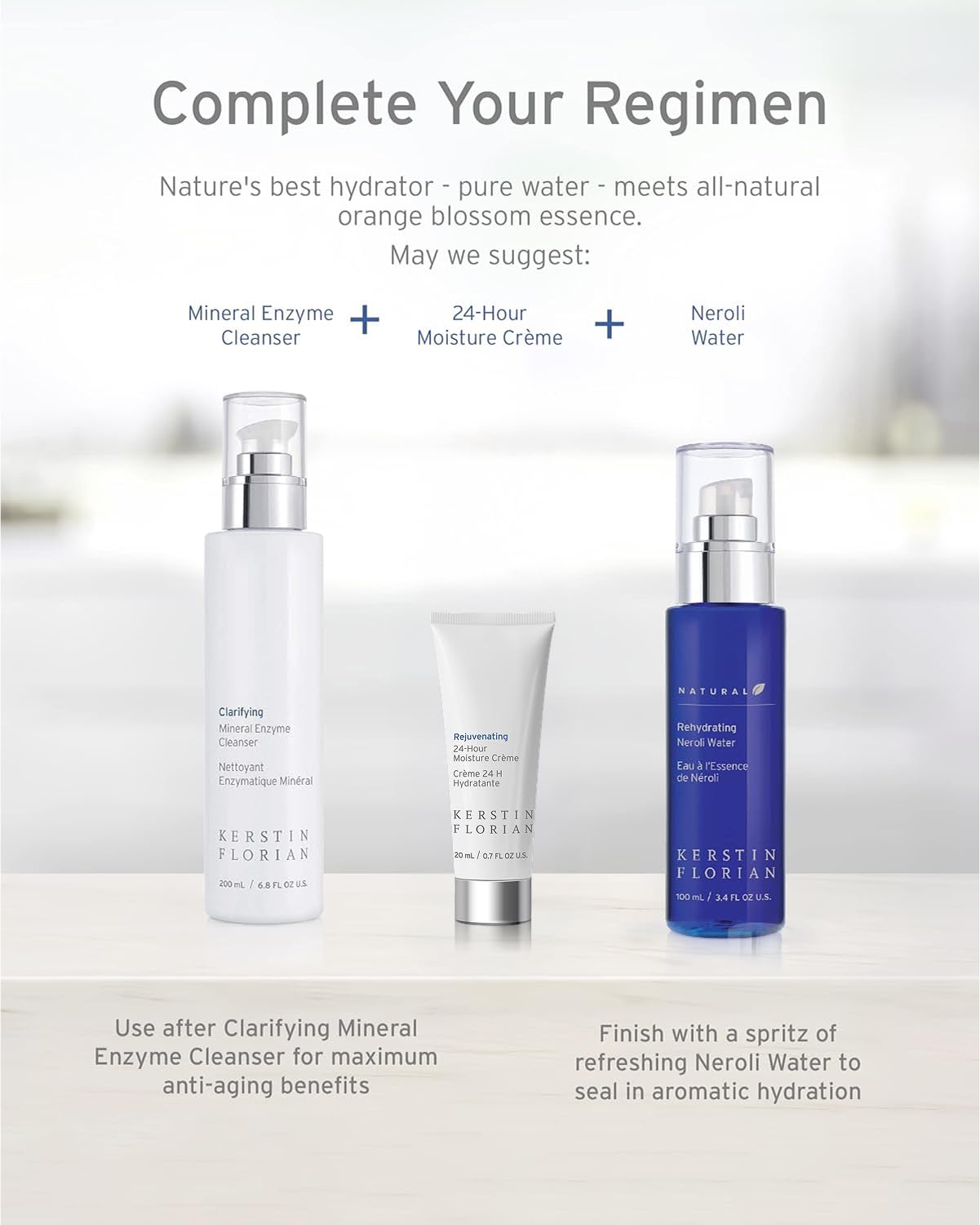 Kerstin Florian 24 Hour Moisture Creme | Travel Size | Anti Aging Face Moisturizer with Vitamin E | Hydrating Anti|Wrinkle Cream to Smooth Fine Lines | 1 fl oz