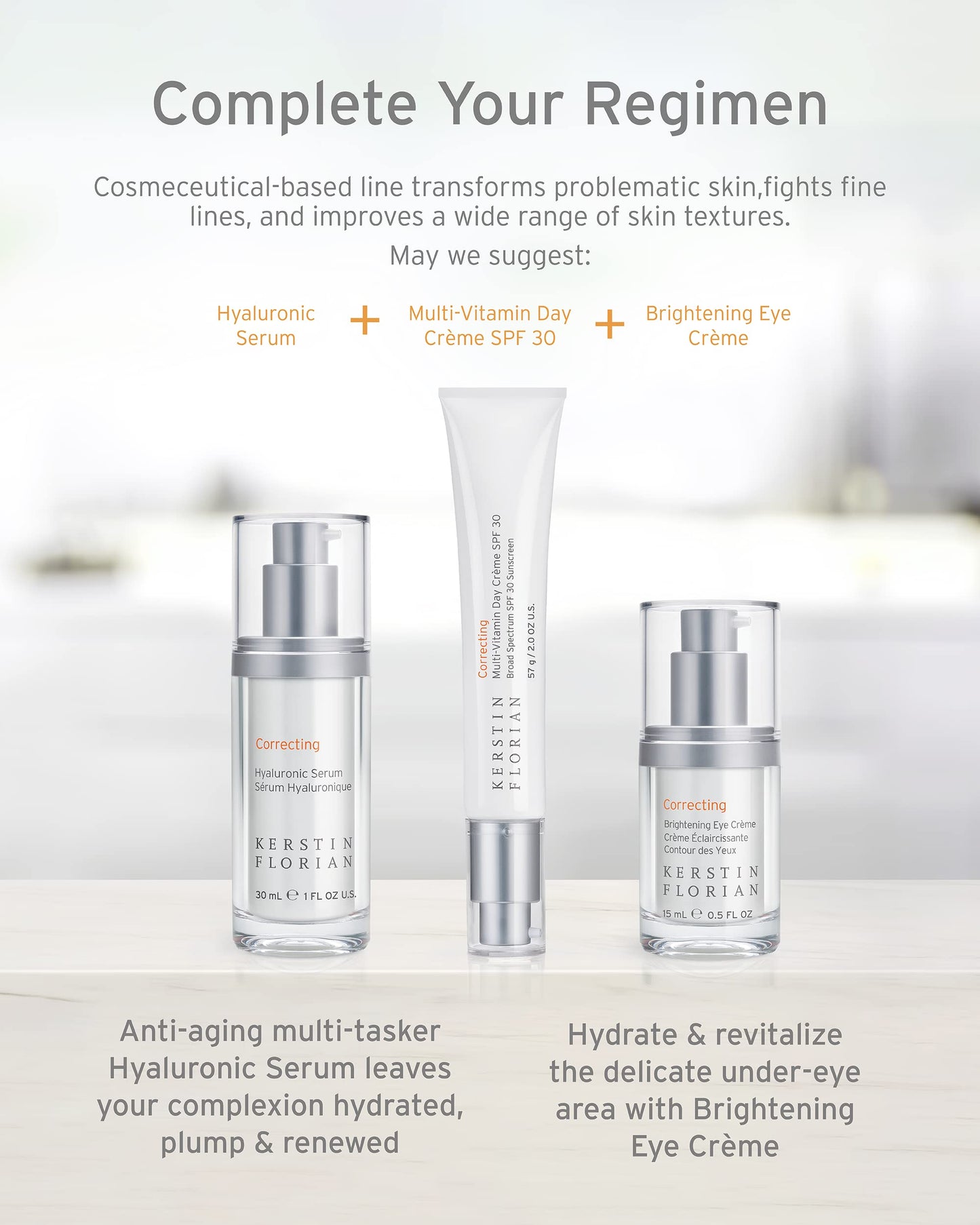 Kerstin Florian Multi Vitamin Day Creme SPF 30 | Daily Facial Moisturizer with Natural Zinc Oxide | Sunscreen with UVA and UVB Protection | Oil Free (2 oz)