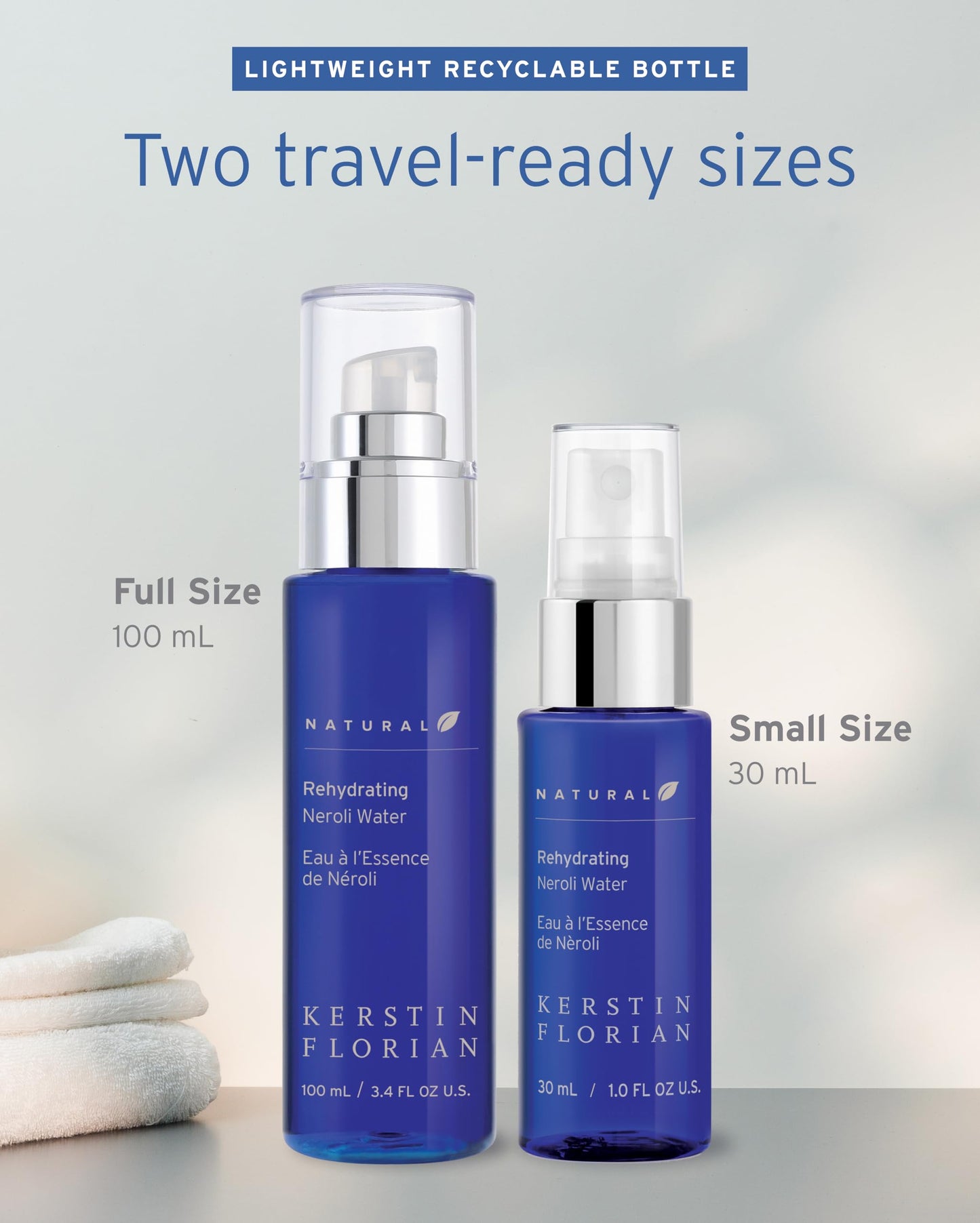 Kerstin Florian Neroli Water Face Mist | Orange Blossom Aromatherapy Spray | Hydrate & Refresh Skin with Probiotics & Peptides | All Natural | Vegan | Cruelty Free (1.0 fl oz)