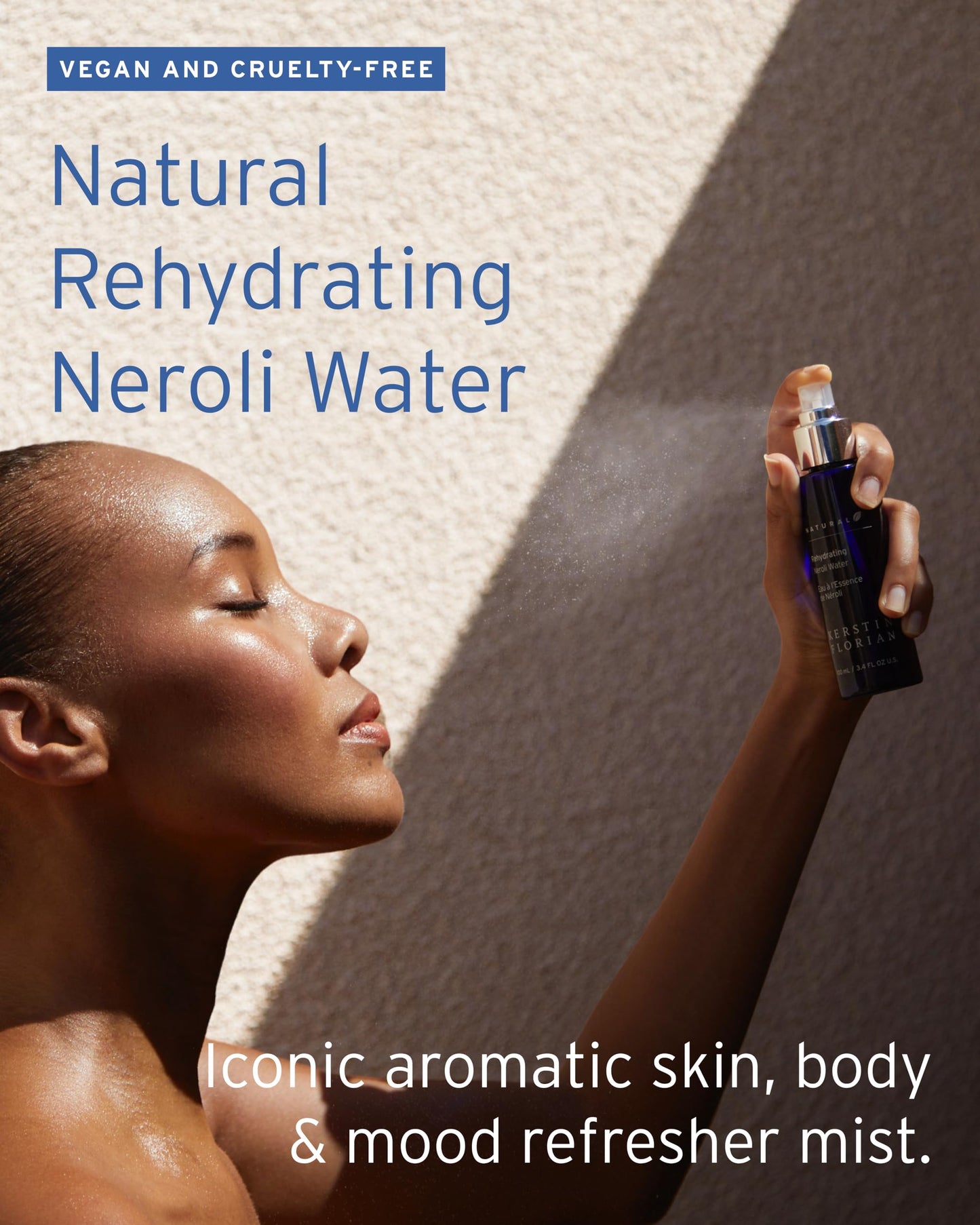 Kerstin Florian Neroli Water Face Mist | Orange Blossom Aromatherapy Spray | Hydrate & Refresh Skin with Probiotics & Peptides | All Natural | Vegan | Cruelty Free (1.0 fl oz)